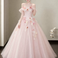 Stunning Prom Dress Off the Shoulder Flower Tulle Gala Dress Evening Dress   D7275