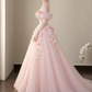 Stunning Prom Dress Off the Shoulder Flower Tulle Gala Dress Evening Dress   D7275