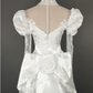 Elegant Wedding Dress High Collar Applique Lace Tulle Pearl  Bowknot Flower Wedding Dress D7279