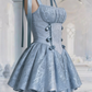 Beautiful Homecoming Dress Square Pleated Back to School Outfits Party Dress D7284