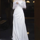 Elegant Wedding Dress Bateall Pleated Lace Wedding Dress D7297