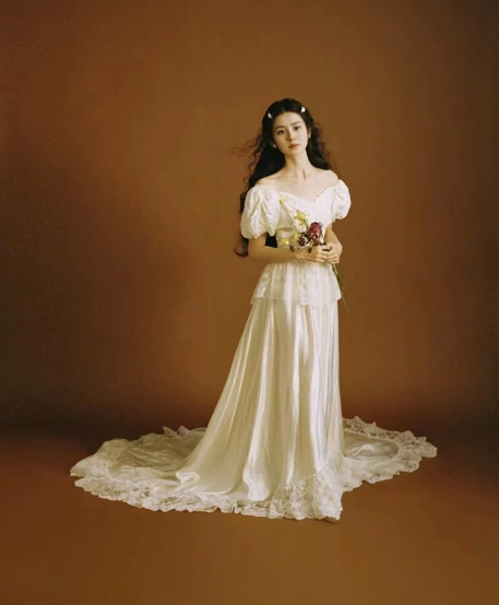 Elegant Wedding Dress Off the Shoulder Pleated Bowknot Lace Wedding Dress D7299
