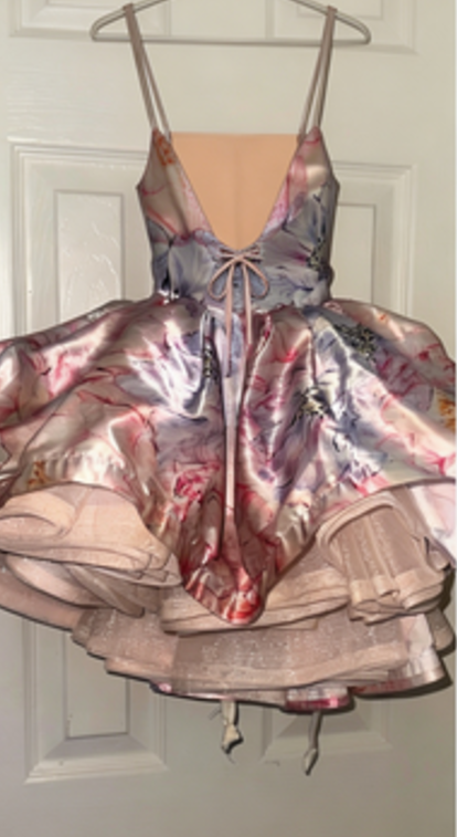 Charming Homecoming Dress Spaghetti Strap Cascade Back to School Outfits Party Dress D7306