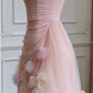 Charming Homecoming Dress Spaghetti Strap Flower Tulle Back to School Outfits Party Dress D7305