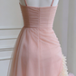 Charming Homecoming Dress Spaghetti Strap Flower Tulle Back to School Outfits Party Dress D7305
