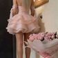 Charming Homecoming Dress Sweetheart Bowknot Tulle Cascade Pleated Back to School Outfits Party Dress D7310