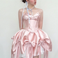 Charming Homecoming Dress Sweetheart Bowknot Soutache Pleated Back to School Outfits Party Dress D7312
