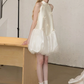 Charming Homecoming Dress Halter Bowknot Tulle Back to School Outfits Party Dress D7314