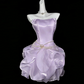 Charming Homecoming Dress Strapless Pleated Back to School Outfits Party Dress D7319