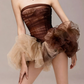 Charming Homecoming Dress Strapless Tulle Back to School Outfits Party Dress  D7335