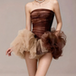 Charming Homecoming Dress Strapless Tulle Back to School Outfits Party Dress  D7335