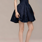 Charming Homecoming Dress Off the Shoulder Bowknot Pleated Back to School Outfits Party Dress  D7340