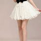 Charming Homecoming Dress Sheer Sharp Bowknot Lace Flower Back to School Outfits Party Dress  D7341
