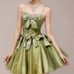 Charming Homecoming Dress Sweetheart Rinestone Pleated Bowknot Back to School Outfits Party Dress  D7342