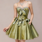 Charming Homecoming Dress Sweetheart Rinestone Pleated Bowknot Back to School Outfits Party Dress  D7342