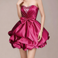 Charming Homecoming Dress Sweetheart Rinestone Pleated Bowknot Back to School Outfits Party Dress  D7343