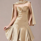 Charming Homecoming Dress Sweetheart Rinestone Stole Pleated Back to School Outfits Party Dress  D7348