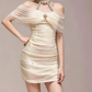 Charming Homecoming Dress Halter Rinestone Tulle Back to School Outfits Party Dress  D7349