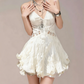 Charming Homecoming Dress V Neck Flouncing Back to School Outfits Party Dress  D7354