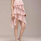 Charming Homecoming Dress Strapless Flouncing Cascade Pearl Back to School Outfits Party Dress  D7359