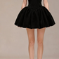 Charming Homecoming Dress Halter Pleated Black Back to School Outfits Party Dress  D7364