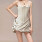 Charming Homecoming Dress Spaghetti Strap Pleated Back to School Outfits Party Dress  D7365