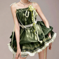 Charming Homecoming Dress Spaghetti Strap Pearl Flower Soutache Back to School Outfits Party Dress  D7370