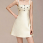 Charming Homecoming Dress Square Beading Back to School Outfits Party Dress  D7372