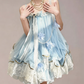 Charming Homecoming Dress Spaghetti Strap Flower Bowknot Pearl Lace Back to School Outfits Party Dress  D7374