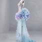 Chic Spaghetti Strap Tulle Sequins Flower Homecoming Dress Party Dress Birthday Dress D7407