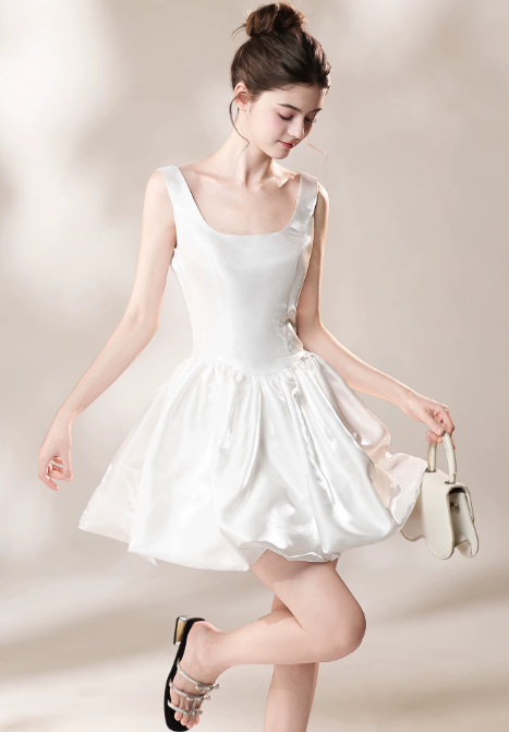 Chic Homecoming Dress Square Bowknot Back to School Outfits Party Dress Birthday Outfits D7434