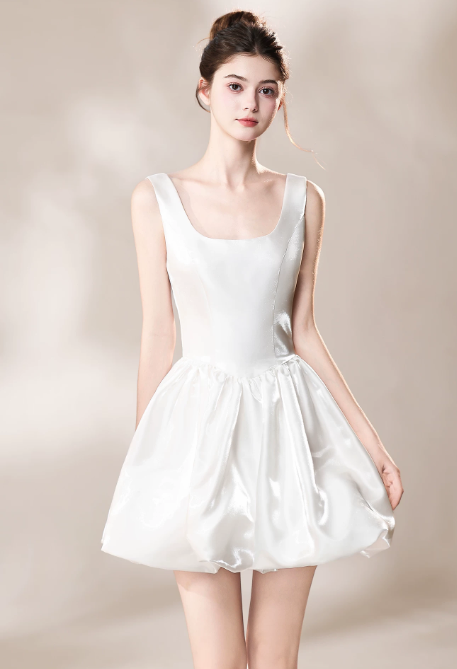 Chic Homecoming Dress Square Bowknot Back to School Outfits Party Dress Birthday Outfits D7434