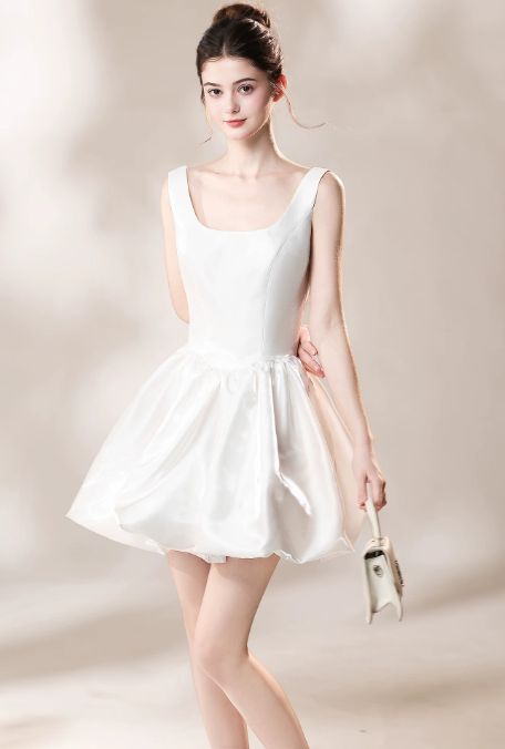 Chic Homecoming Dress Square Bowknot Back to School Outfits Party Dress Birthday Outfits D7434