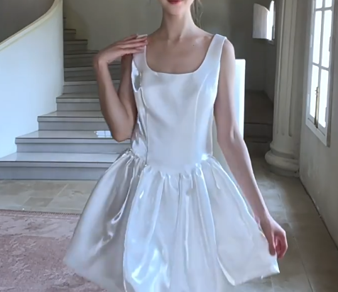 Chic Homecoming Dress Square Bowknot Back to School Outfits Party Dress Birthday Outfits D7434