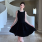 Nice Homecoming Dress Jewel Black Sequins Back to School Outfits Party Dress D7436