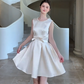Nice Homecoming Dress Jewel Pearl Bowknot Back to School Outfits Party Dress D7437