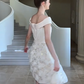 Nice Homecoming Dress Poretrait Tulle Flower Back to School Outfits Party Dress D7438