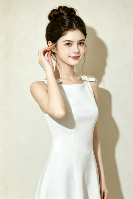 Nice Homecoming Dress Spaghetti Strap Bowknot Pleated Flower Back to School Outfits Party Dress D7439