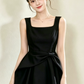 Nice Homecoming Dress Square Pleated Back to School Outfits Party Dress D7441