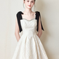 Nice Homecoming Dress Spaghetti Strap Bowknot Pleated Back to School Outfits Party Dress D7445