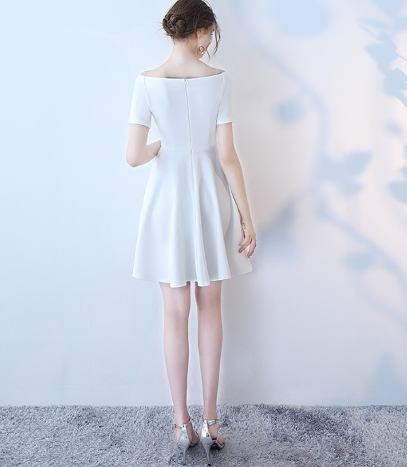 Nice Homecoming Dress Poretrait Pleated Back to School Outfits Party Dress D7447