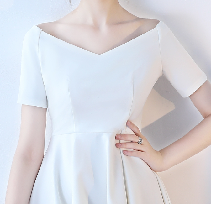 Nice Homecoming Dress Poretrait Pleated Back to School Outfits Party Dress D7447