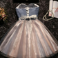 Unique Homecoming Dress Sweetheart Bowknot Tulle Rinestone Back to School Outfits Party Dress  D7690