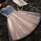 Unique Homecoming Dress Sweetheart Bowknot Tulle Rinestone Back to School Outfits Party Dress  D7690
