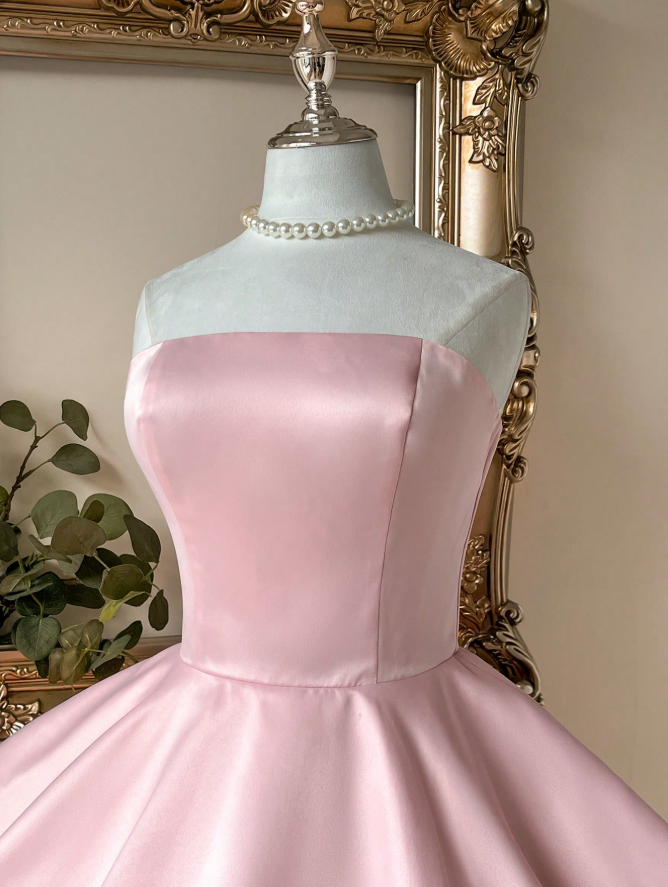 Unique Homecoming Dress Strapless Tulle Bowknot Cascade Back to School Outfits Party Dress  D7743