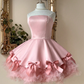 Unique Homecoming Dress Strapless Tulle Bowknot Cascade Back to School Outfits Party Dress  D7743