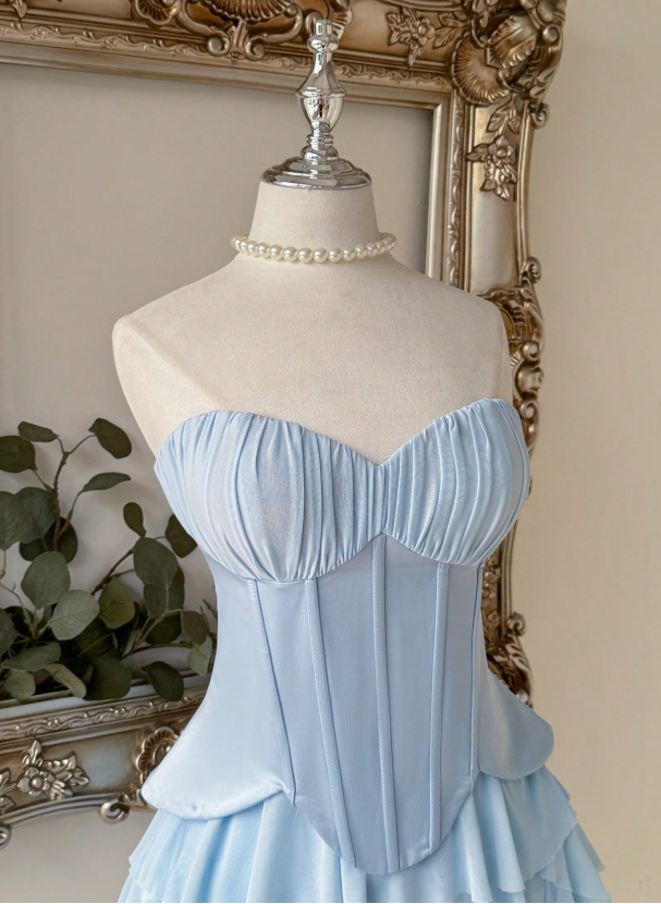 Unique Homecoming Dress Sweetheart Two Pieces Soutache Pleated Cascade Back to School Outfits Party Dress  D7746