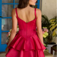 Unique Homecoming Dress Square Flower Cascade A-Line Back to School Outfits Party Dress D7780