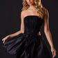 Unique Homecoming Dress Square Applique Bowknot A-Line Back to School Outfits Party Dress D7781