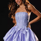Unique Homecoming Dress Square Applique Bowknot A-Line Back to School Outfits Party Dress D7781